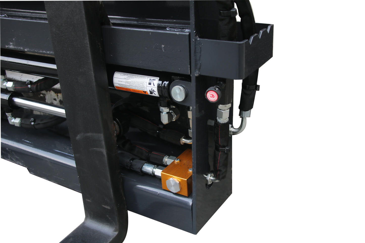 Pallet Fork Frame, 48" Pallet Fork Hydraulic Blades, Quick Tach Connection for Skid Steers, Tractors, Rated 4,000 LB