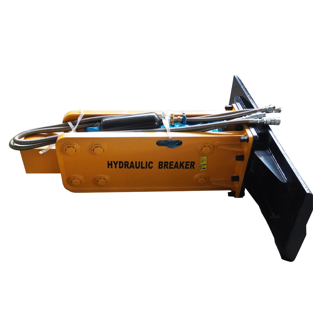 Hydraulic Concrete Breaker Hammer for Skid Steer Attachments, Heavy-Duty Mini Skid Steer Breaker Attachment for Concrete Crushing, Construction Demolition, Rock Breaking - USA Stock
