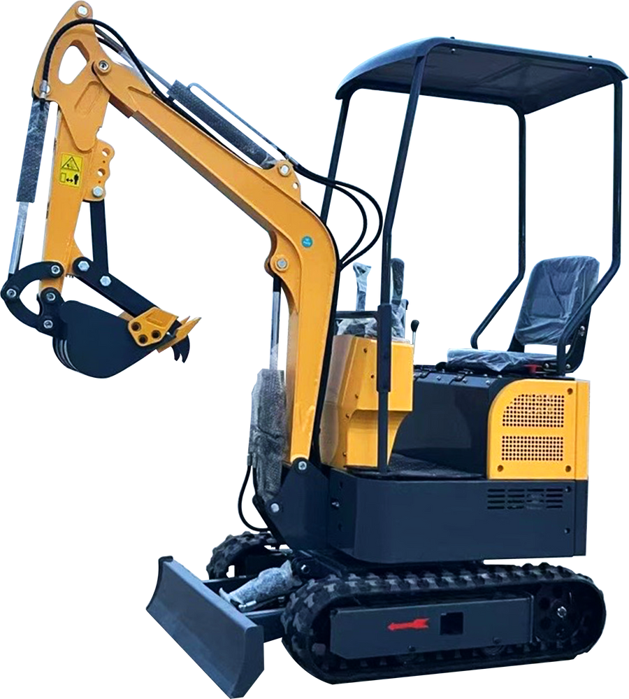 2000lbs Mini Excavator with Backhoe Thumb, 1 Ton Crawler Excavator - EPA Gasoline Engine for Garden, Farm, Park & Road Trenching