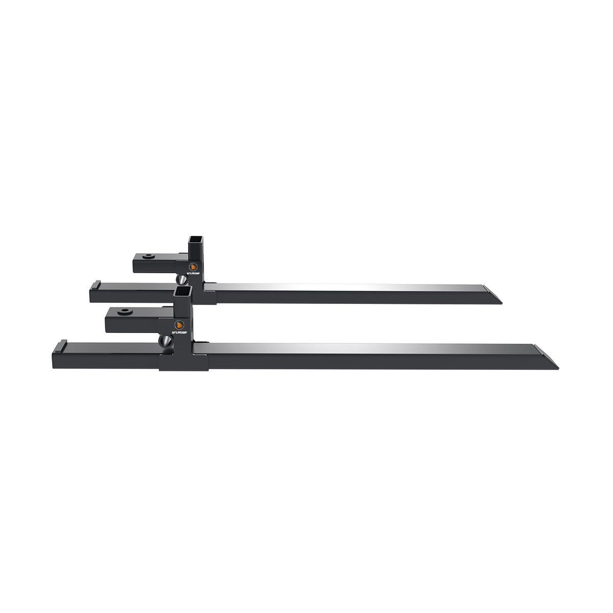 60" Pallet Forks 4000 LBS Capacity, Heavy Duty Clamp-On Attachment with Adjustable Stabilizer Bar