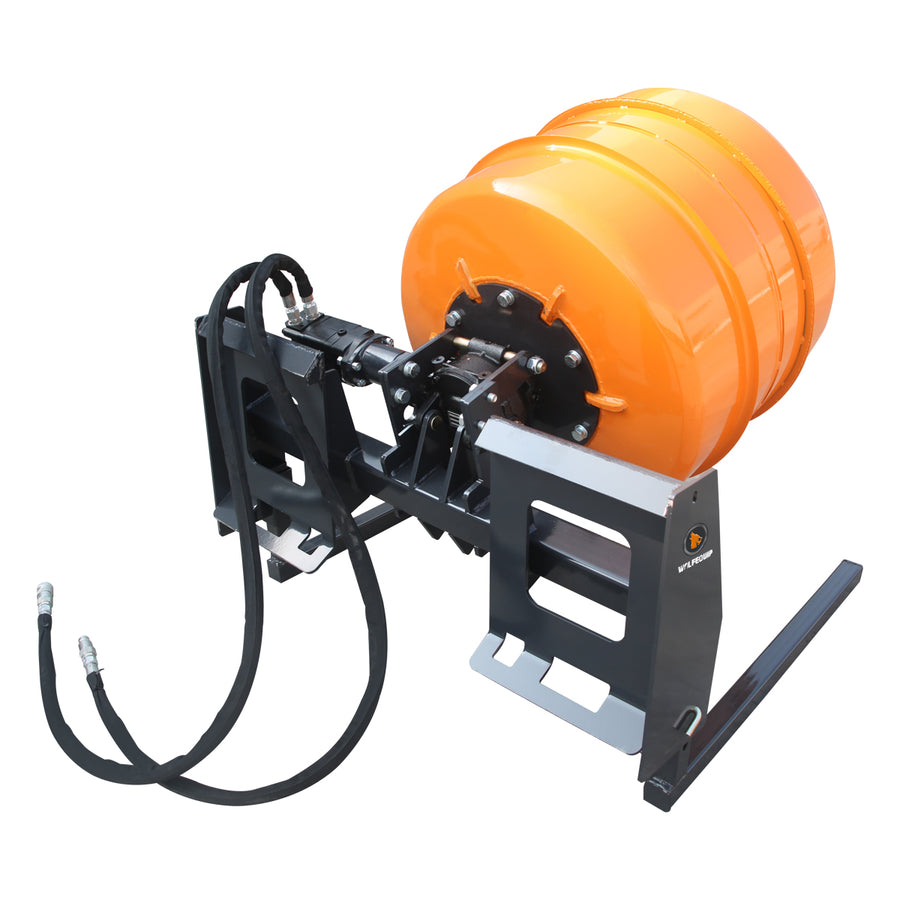 Wolfequip 17" SKID STEER Hydraulic Concrete Mixer Roller 15hp Motor Power
