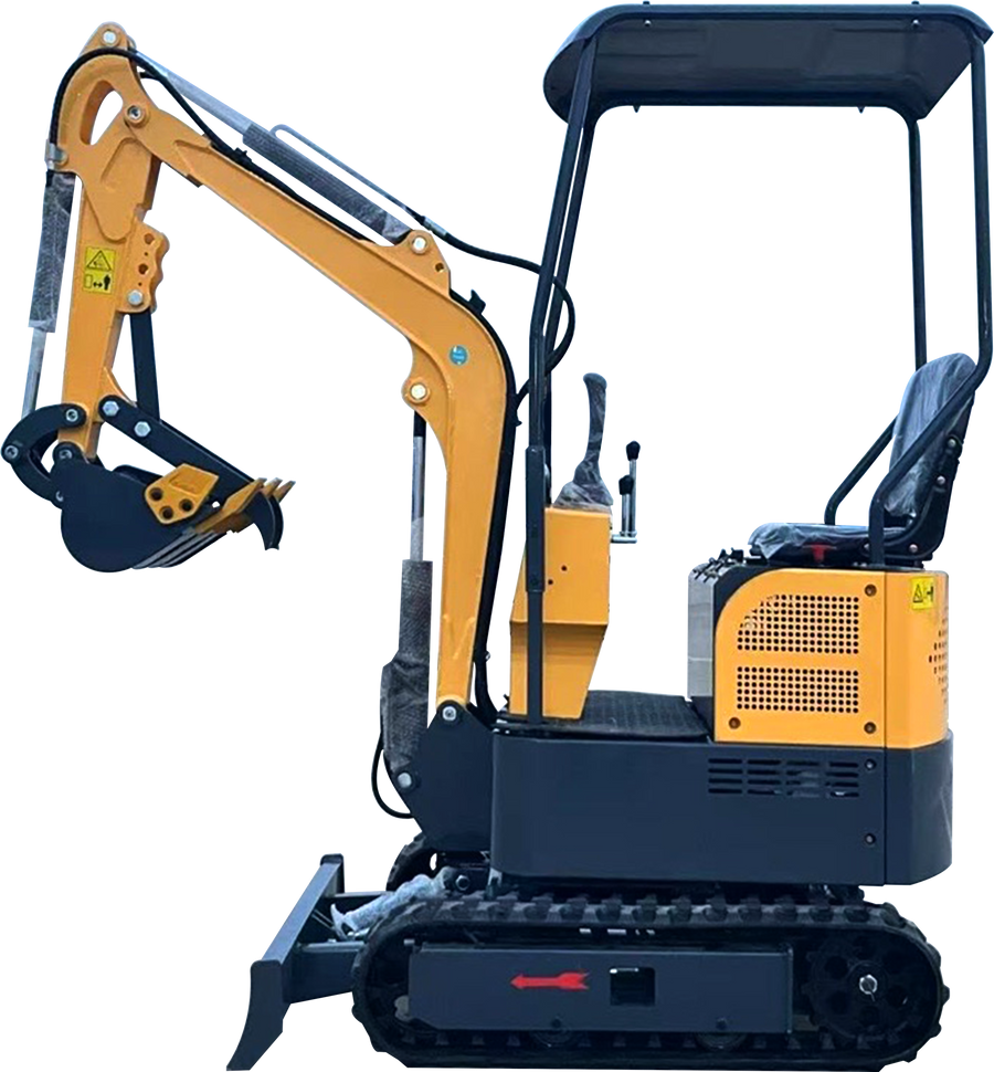 2000lbs Mini Excavator with Backhoe Thumb, 1 Ton Crawler Excavator - EPA Gasoline Engine for Garden, Farm, Park & Road Trenching