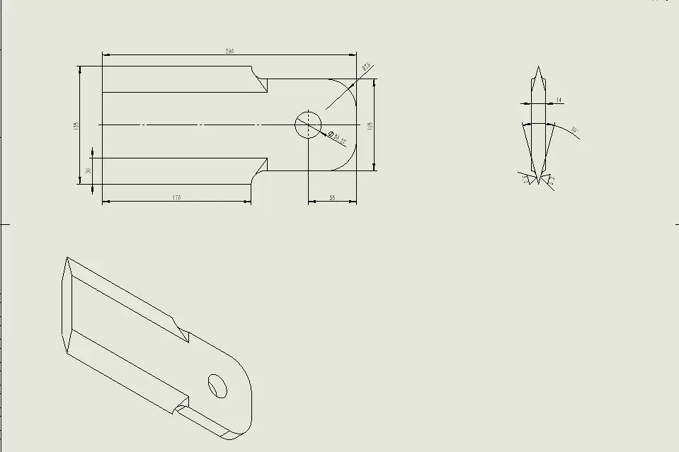 2pcs Blades For Articulating Brush Cutter ABC-13-125A