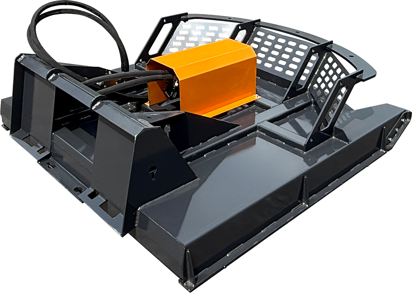 Wolfequip Lawn Mower 66" Brush Hog Brush Cutter Skid Steer Attachments with 3 Blades, Open Front Deck, for Farm Landscaping Gardin, US Stock