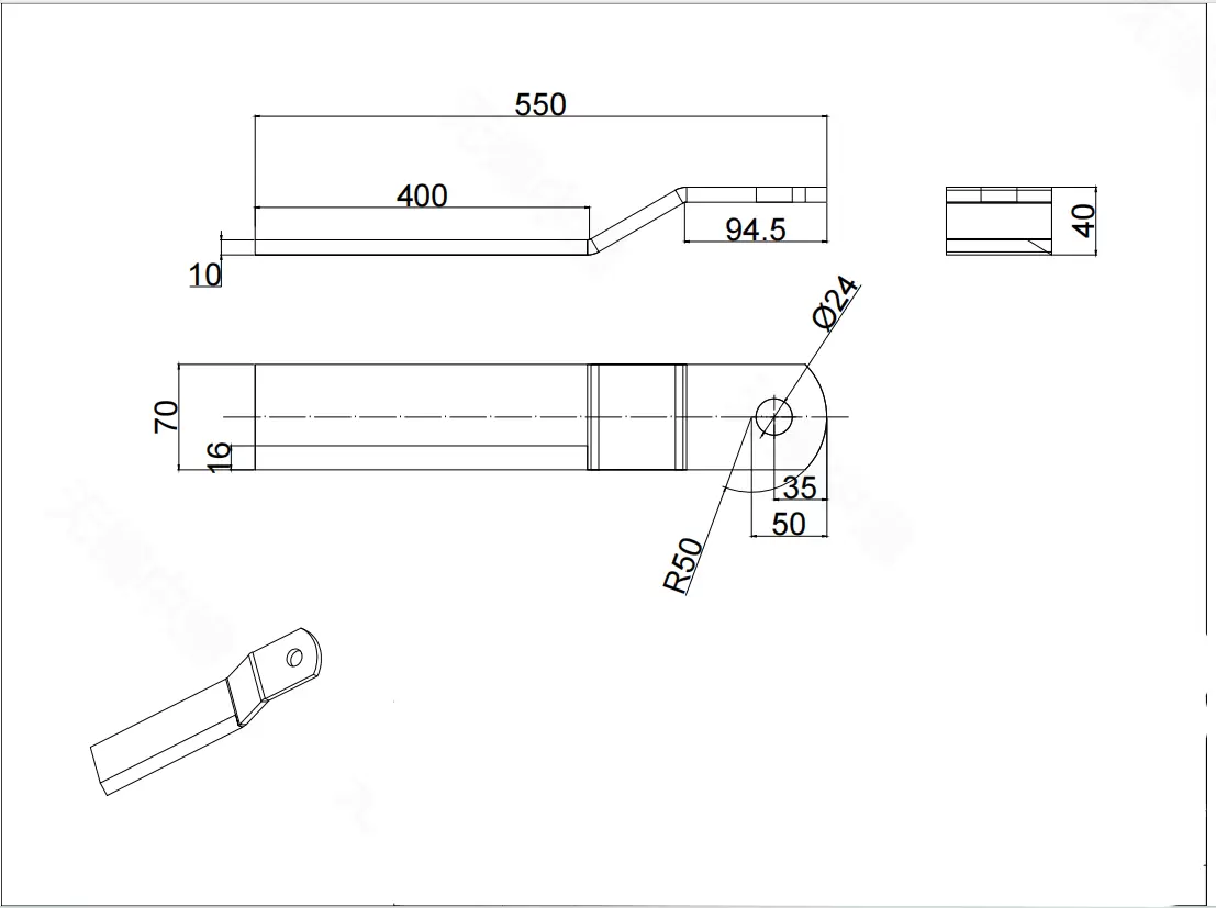 2pcs Blades for Landhonor Skid Steer Brush Cutter