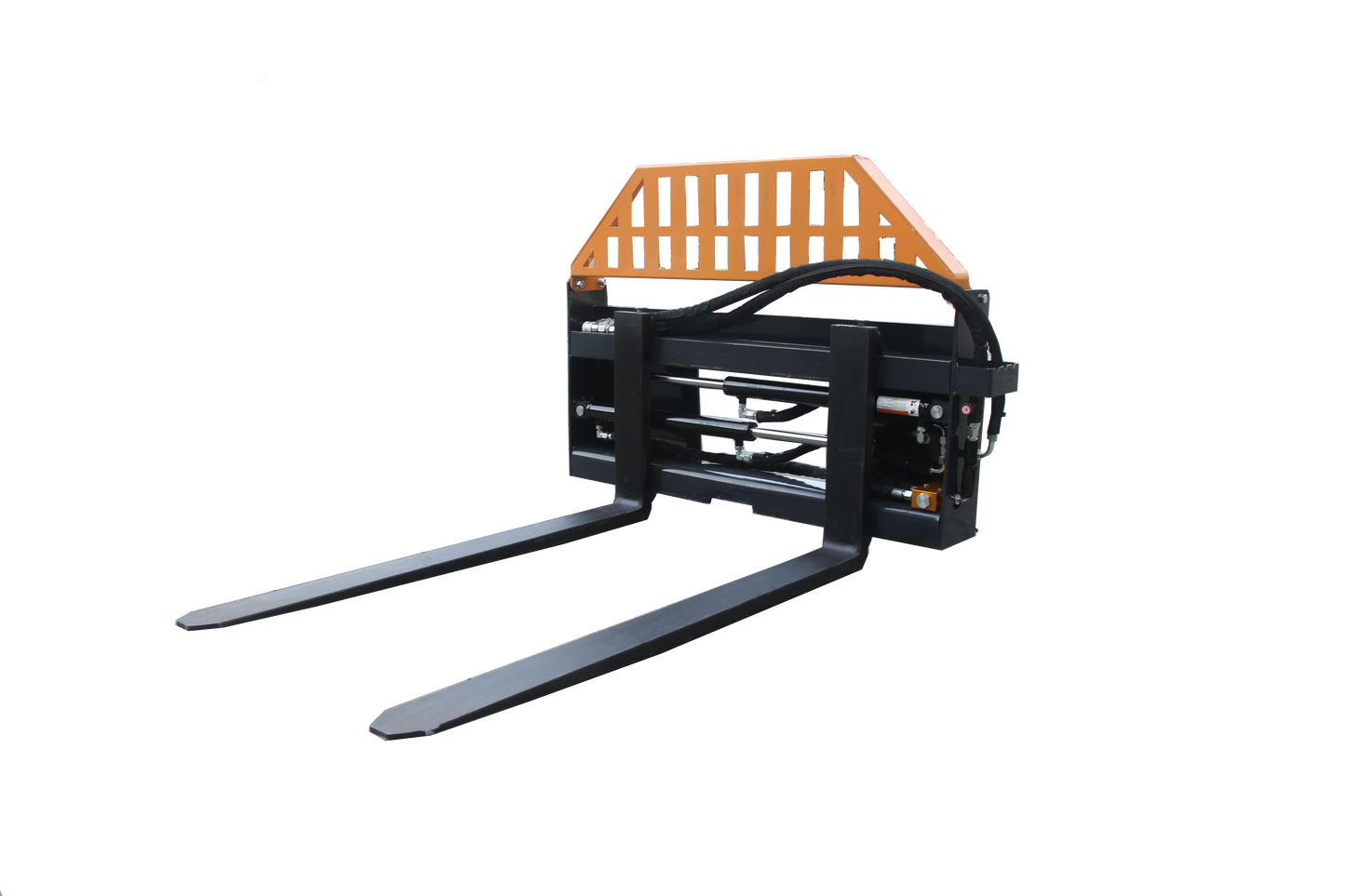 Pallet Fork Frame, 48" Pallet Fork Hydraulic Blades, Quick Tach Connection for Skid Steers, Tractors, Rated 4,000 LB