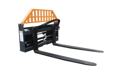 Pallet Fork Frame, 48" Pallet Fork Hydraulic Blades, Quick Tach Connection for Skid Steers, Tractors, Rated 4,000 LB