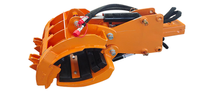 5 Fingers Hydraulic Rotating Grapple, Heavy Duty Skid Steer Attachment for Rock and Tree Moving - 360° Rotation Root Grapple for Land Clearing & Demolition