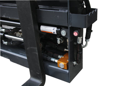 Pallet Fork Frame, 48" Pallet Fork Hydraulic Blades, Quick Tach Connection for Skid Steers, Tractors, Rated 4,000 LB
