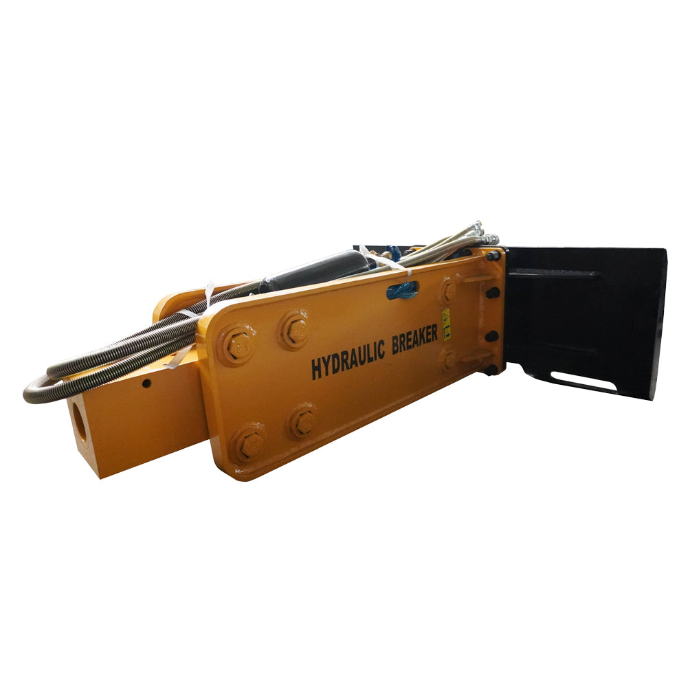 Hydraulic Concrete Breaker Hammer for Skid Steer Attachments, Heavy-Duty Mini Skid Steer Breaker Attachment for Concrete Crushing, Construction Demolition, Rock Breaking - USA Stock