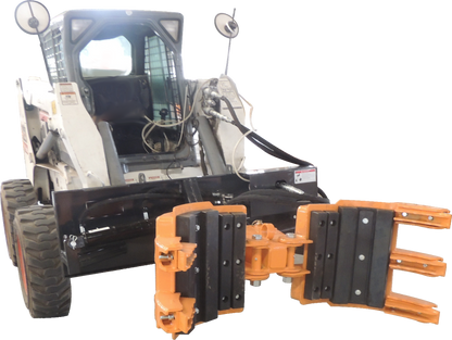 5 Fingers Hydraulic Rotating Grapple, Heavy Duty Skid Steer Attachment for Rock and Tree Moving - 360° Rotation Root Grapple for Land Clearing & Demolition