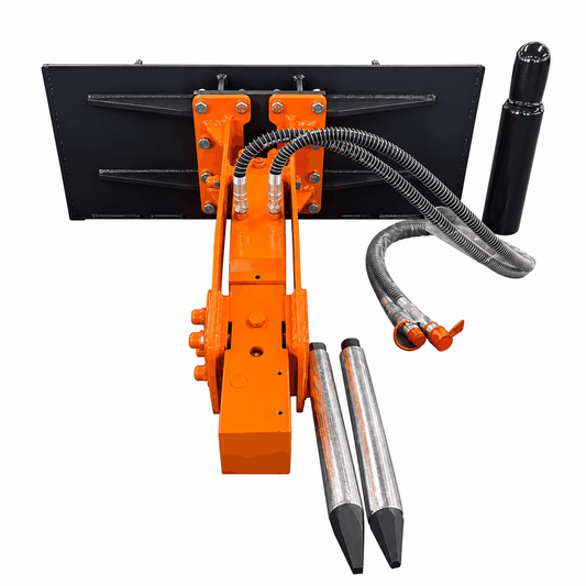 WolfEquip Skid Steer Hydraulic Breaker Attachment 2-4 Ton Concrete Demolition Rock Hammer