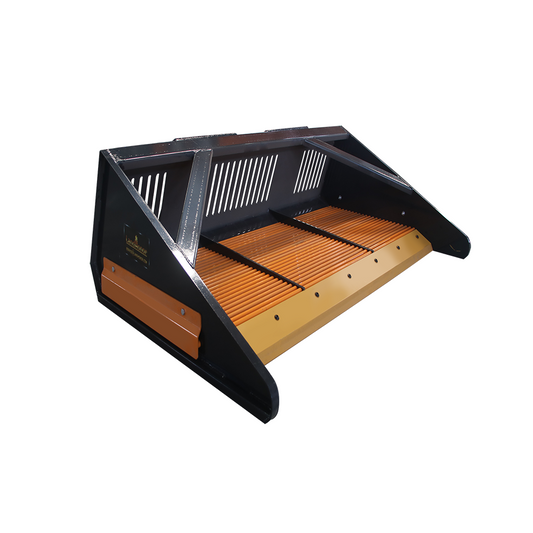 WolfEquip Skid Steer Screener Bucket Attachment Heavy Duty Rock Picker Soil Screening Bucket