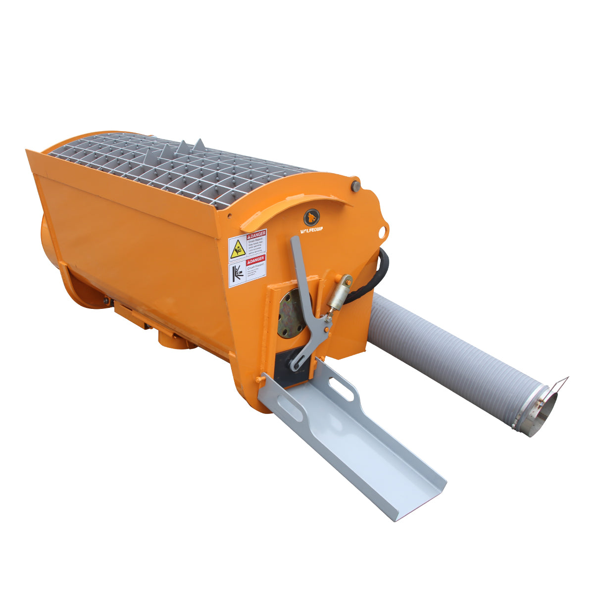 66 Gallons 300L Skid Steer Attachment Double Discharge Concrete Mixer