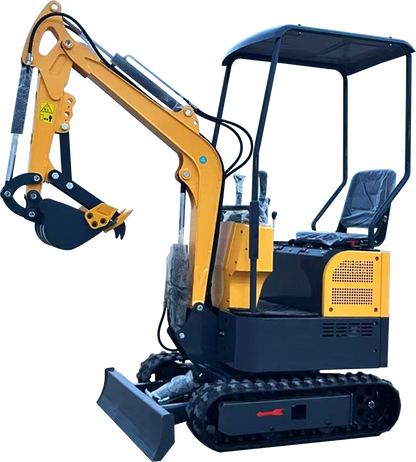 2000lbs Mini Excavator with Backhoe Thumb, 1 Ton Crawler Excavator - EPA Gasoline Engine for Garden, Farm, Park & Road Trenching