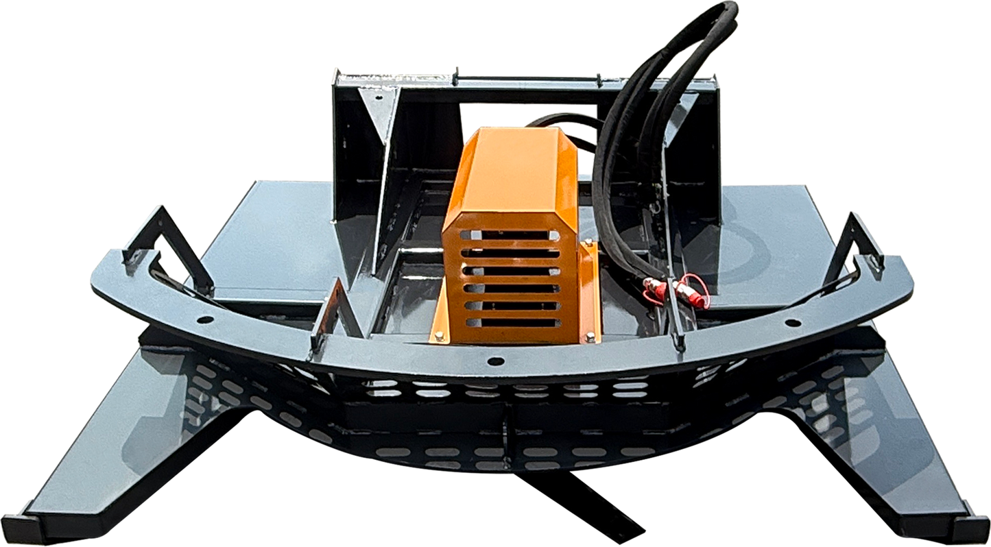 Wolfequip Lawn Mower 66" Brush Hog Brush Cutter Skid Steer Attachments with 3 Blades, Open Front Deck, for Farm Landscaping Gardin, US Stock