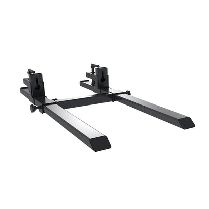 60" Pallet Forks 4000 LBS Capacity, Heavy Duty Clamp-On Attachment with Adjustable Stabilizer Bar