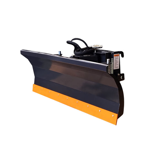 WolfEquip 84 Inch Skid Steer Dozer Blade Attachment Hydraulic Snow Plow Heavy Duty