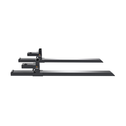 60" Pallet Forks 4000 LBS Capacity, Heavy Duty Clamp-On Attachment with Adjustable Stabilizer Bar