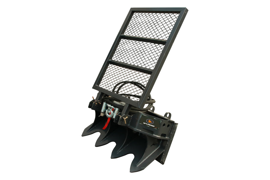 Hydraulic Winch 93 FT Steel Cable Forestry Logging Winch with 15,000 LB Pulling Capacity for Skid Steer Attachment