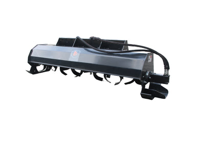 72" Skid Steer Hydraulic Tiller With 36Pcs 7in Blade Rotary Tiller