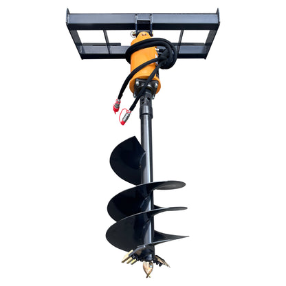 Attachments 12" 18" Skid Steer Auger Drill Bit,38" Working Depth,for Post Hole Digger