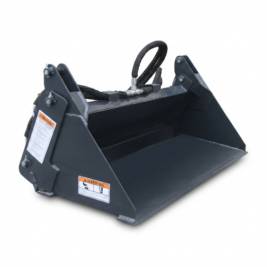 WolfEquip 48 Inch 4-in-1 Mini Bucket Attachment for Boxer Mini Skid Steer Loader