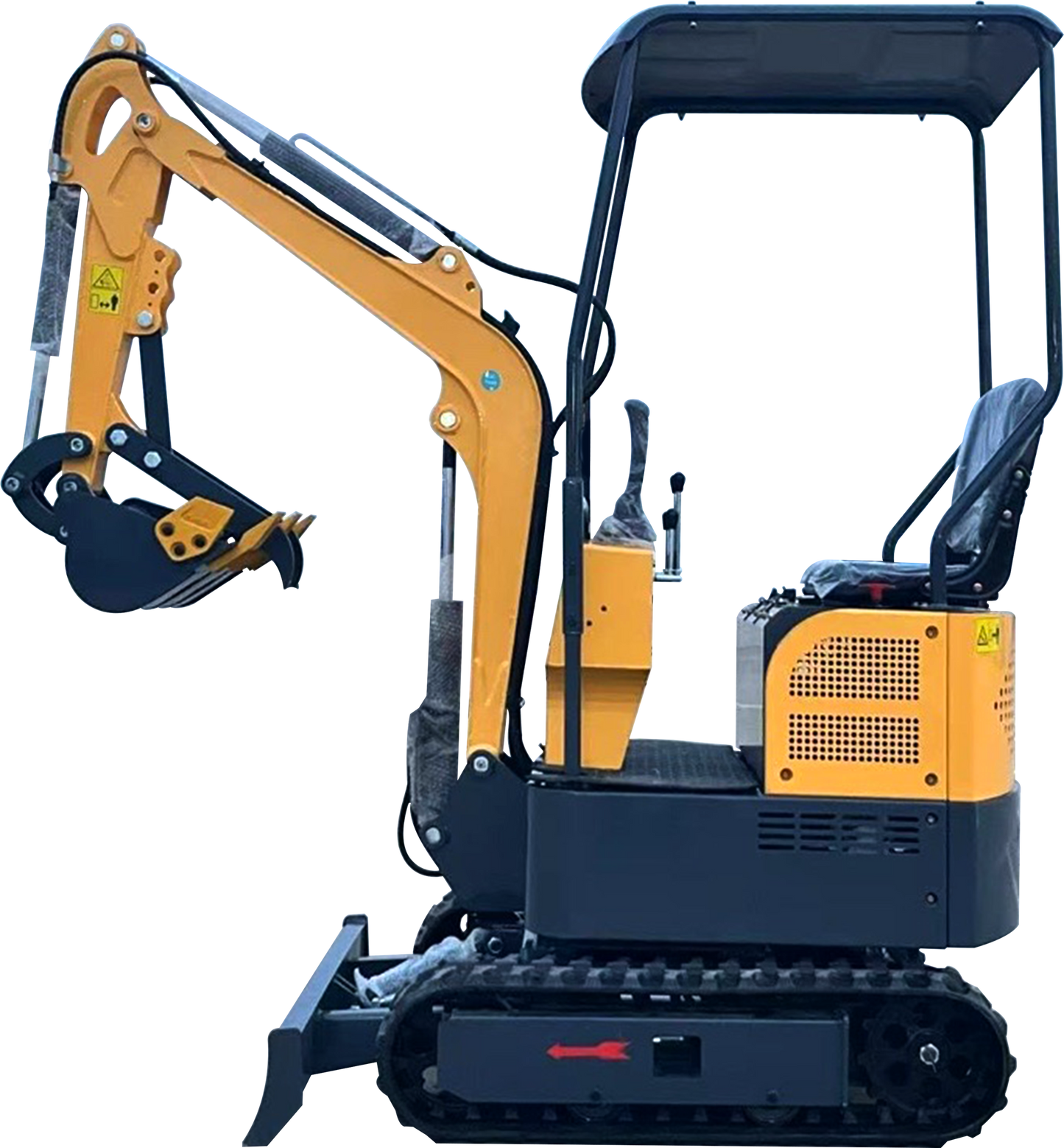 2000lbs Mini Excavator Small Excavator with Backhoe Thumb for Garden, Farm, Park, Road Micro Trench Digger Crawler, Gasoline EPA