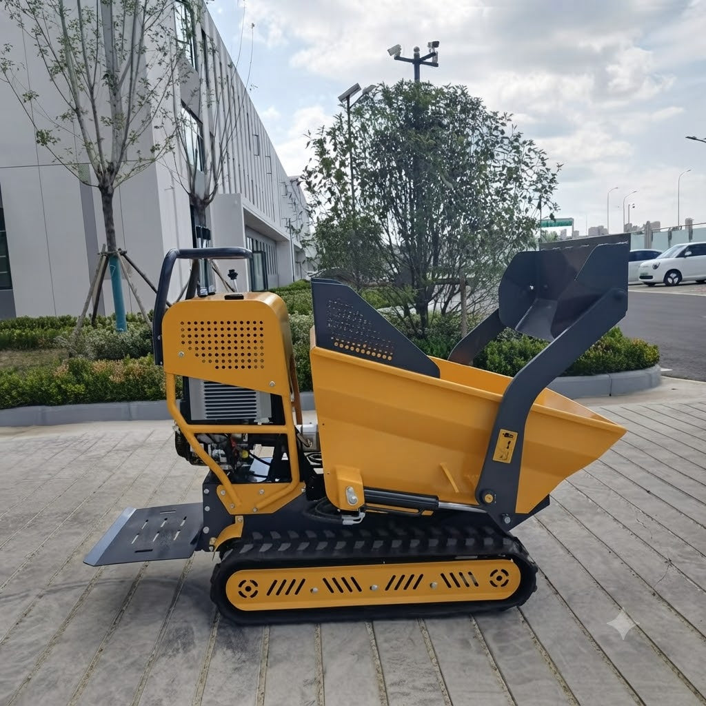 WolfEquip Mini Crawler Dumper 6.5HP Self Loading Tracked Carrier with Rato Engine EPA
