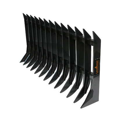 WolfEquip 72 Inch Skid Steer Root Rake Attachment Heavy Duty Brush Clearing Debris Removal