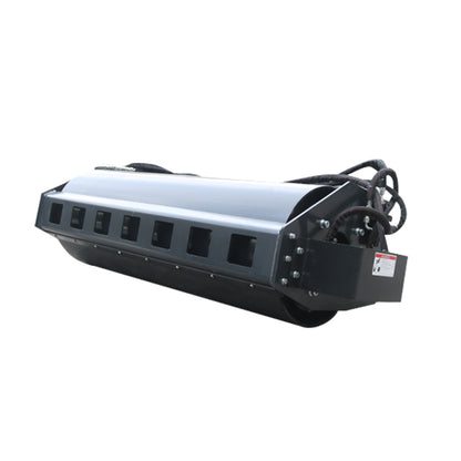 66" Skid Steer Vibratory Roller Attachment, 3.3T (7200 lbs) Centrifugal Force Smooth Drum – Hydraulic Compactor for Asphalt, Gravel & Soil