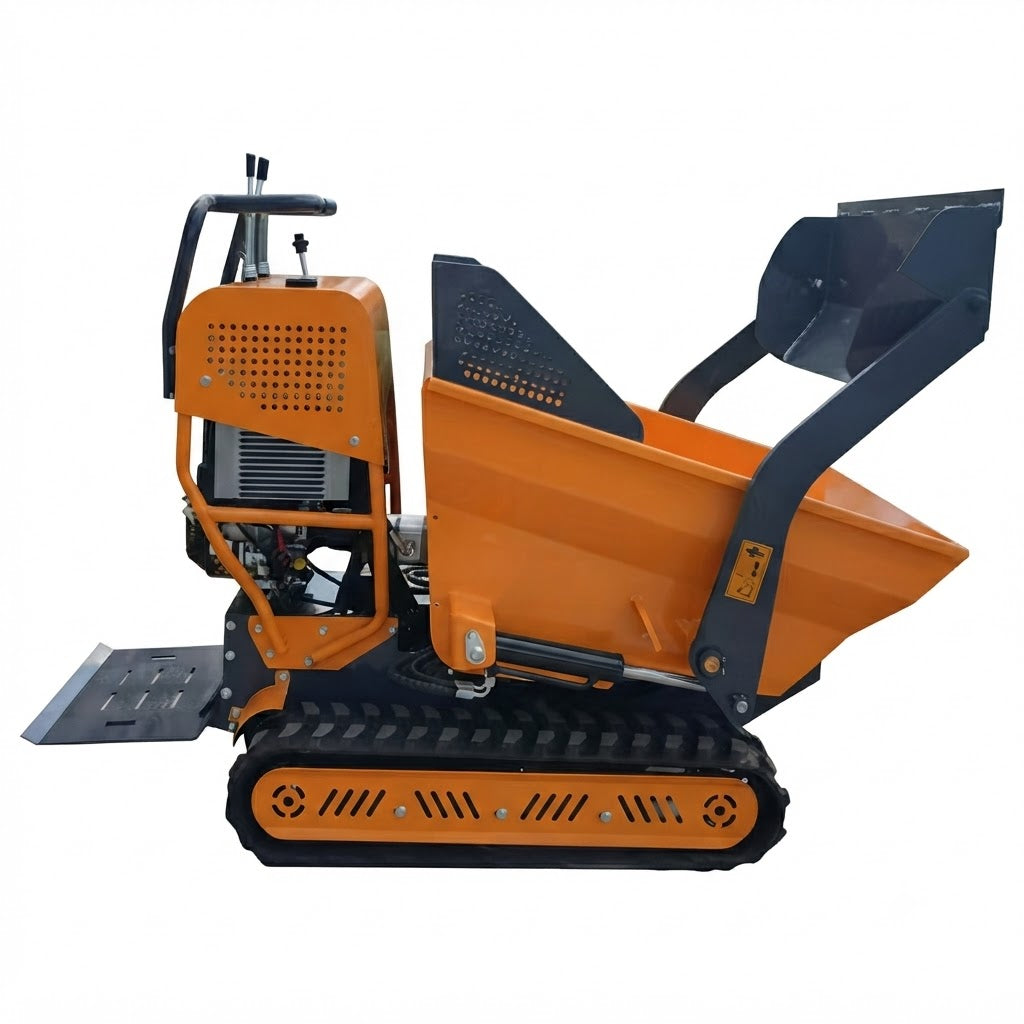 WolfEquip Mini Crawler Dumper 6.5HP Self Loading Tracked Carrier with Rato Engine EPA