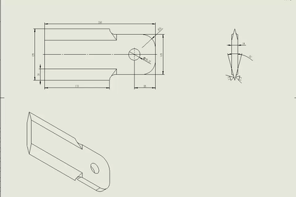 2pcs Blades For Articulating Brush Cutter ABC-13-125A