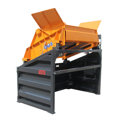 78" Vibratory Screening Bucket for Skid Steer, Heavy Duty Hydraulic Screener Attachment
