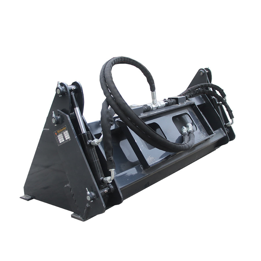 WolfEquip 48 Inch 4-in-1 Mini Bucket Attachment for Boxer Mini Skid Steer Loader