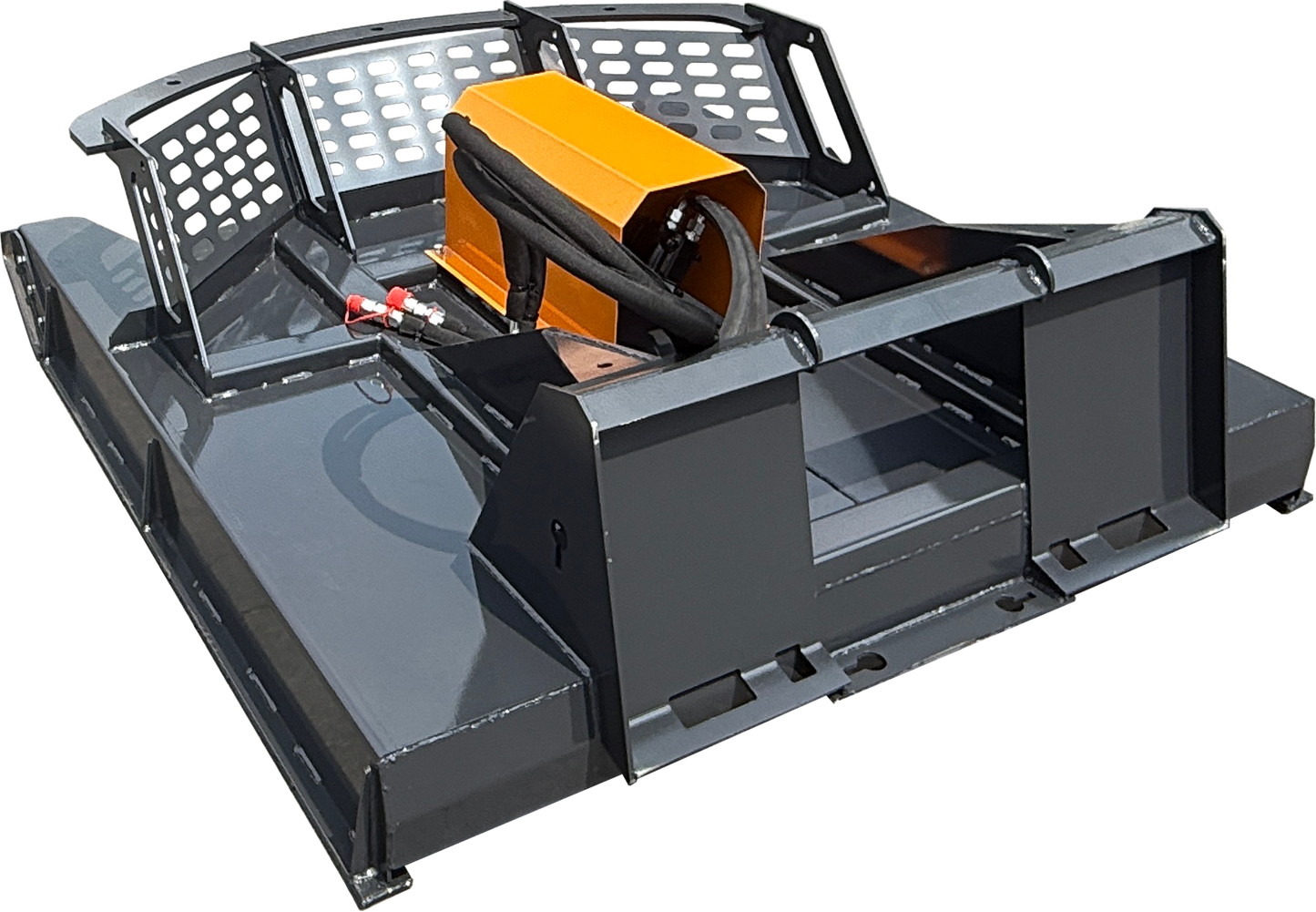 Wolfequip Lawn Mower 66" Brush Hog Brush Cutter Skid Steer Attachments with 3 Blades, Open Front Deck, for Farm Landscaping Gardin, US Stock