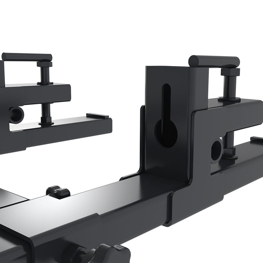 60" Pallet Forks 4000 LBS Capacity, Heavy Duty Clamp-On Attachment with Adjustable Stabilizer Bar