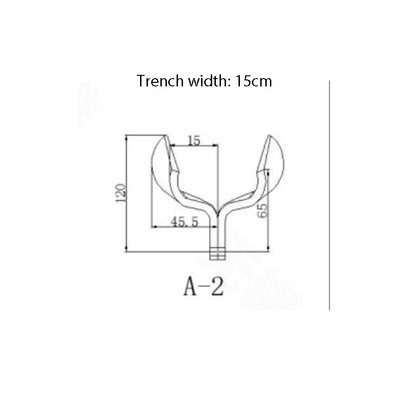4pcs Teeth Blades for Trencher TCR-12-48H 15cm width