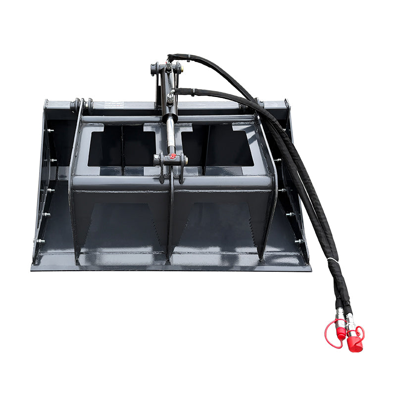 WolfEquip 44 Inch Mini Skid Steer Hydraulic Grapple Fork Attachment Quick Attach Tool
