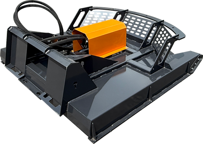 Wolfequip Lawn Mower 66" Brush Hog Brush Cutter Skid Steer Attachments with 3 Blades, Open Front Deck, for Farm Landscaping Gardin, US Stock