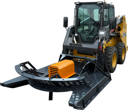Wolfequip Lawn Mower 66" Brush Hog Brush Cutter Skid Steer Attachments with 3 Blades, Open Front Deck, for Farm Landscaping Gardin, US Stock