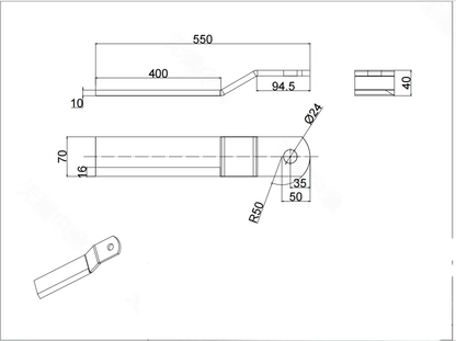 2pcs Blades for Landhonor Skid Steer Brush Cutter