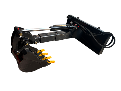 Big Arm Backhoe Fronthoe Attachment for Skid Steer, 72" Digging Depth with Bucket – Heavy Duty Front-Mounted Backhoe for Compact Loaders