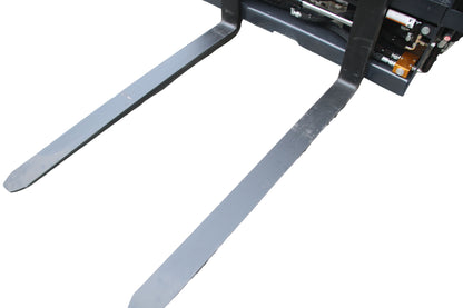 Pallet Fork Frame, 48" Pallet Fork Hydraulic Blades, Quick Tach Connection for Skid Steers, Tractors, Rated 4,000 LB