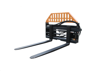 Pallet Fork Frame, 48" Pallet Fork Hydraulic Blades, Quick Tach Connection for Skid Steers, Tractors, Rated 4,000 LB