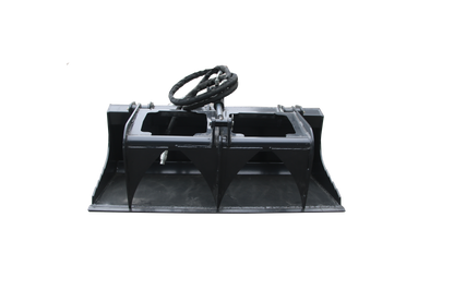 44" Mini Stump Bucket with Stump Grapple, 3000 PSI Hydraulic Skid Steer Attachment - Heavy Duty Root Grubbing & Grabbing for Mini Loaders, Farm & Ranch