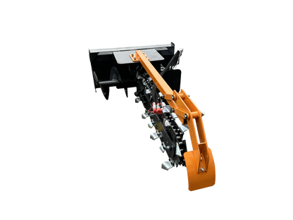 Wolfequip 48" Heavy Duty Trencher Attachment for Skid Steer, Hydraulic Trencher with 48" Digging Depth