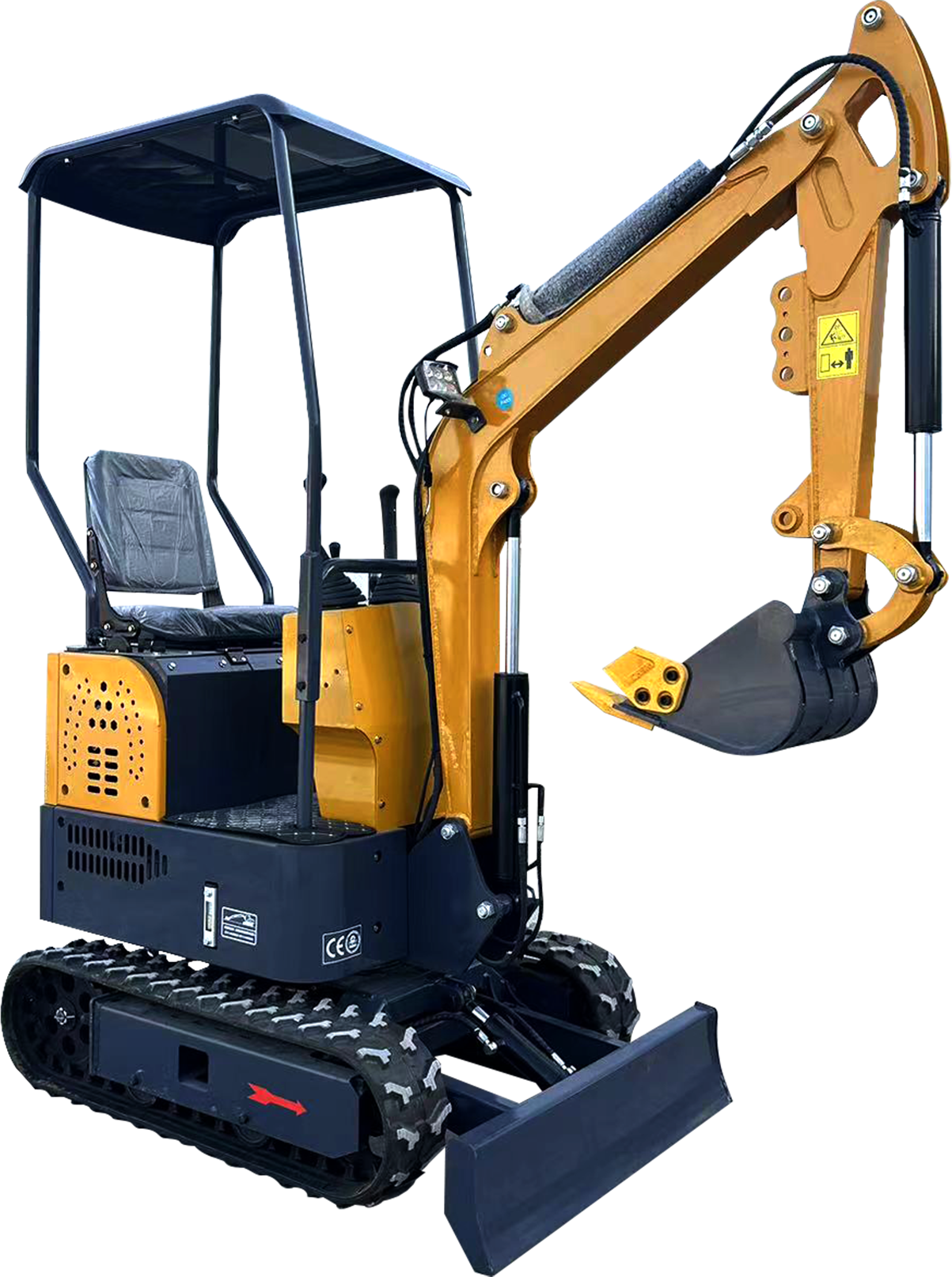 2000lbs Mini Excavator Small Excavator with Backhoe Thumb for Garden, Farm, Park, Road Micro Trench Digger Crawler, Gasoline EPA