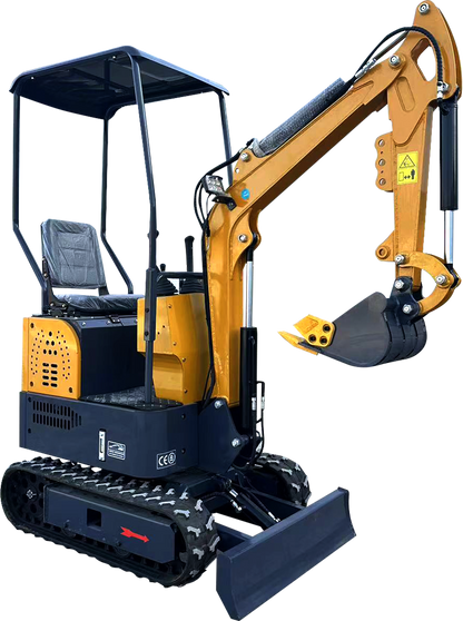 2000lbs Mini Excavator with Backhoe Thumb, 1 Ton Crawler Excavator - EPA Gasoline Engine for Garden, Farm, Park & Road Trenching